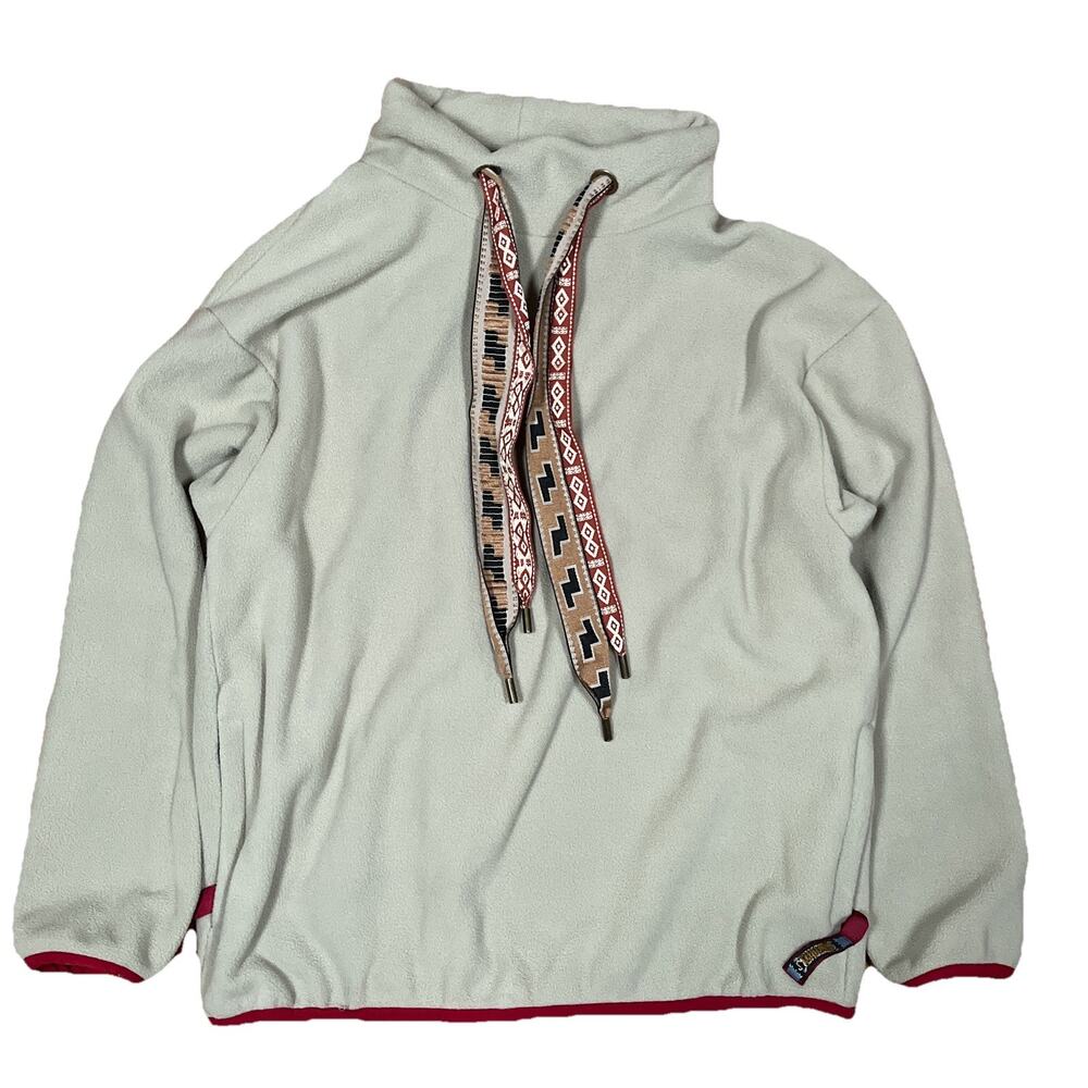 KAPITAL Reverse Fleece Cook Neck Sweatshirt Sz 2 Medium Japan Beige Turtle Neck